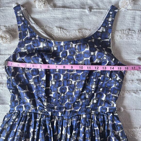 Boden Nancy Dress in Navy Etched Spot size 4R - Picture 7 of 13